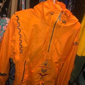 Orange windbreaker